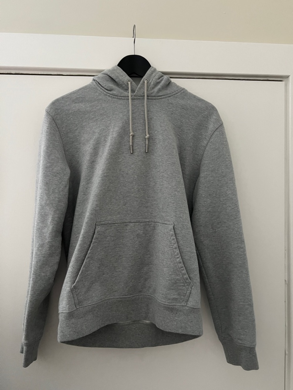 Everlane Gray Pullover Hoodie with Kangaroo Pocket